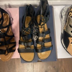 GH Bass Black Gladiator Sandals